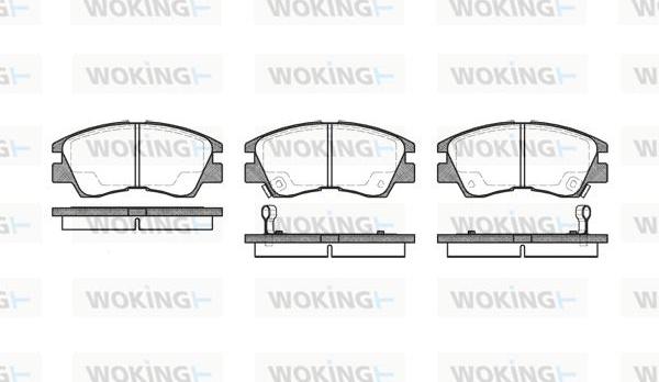 Woking P3753.02 - Комплект спирачно феродо, дискови спирачки vvparts.bg