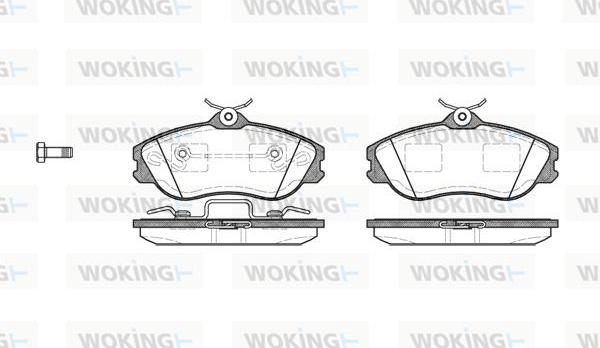 Woking P3763.20 - Комплект спирачно феродо, дискови спирачки vvparts.bg
