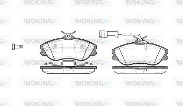 Woking P3763.22 - Комплект спирачно феродо, дискови спирачки vvparts.bg