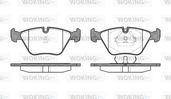 Woking P3703.00 - Комплект спирачно феродо, дискови спирачки vvparts.bg