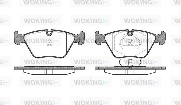 Woking P3703.10 - Комплект спирачно феродо, дискови спирачки vvparts.bg
