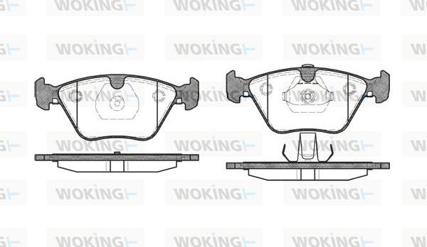 Woking P3703.13 - Комплект спирачно феродо, дискови спирачки vvparts.bg