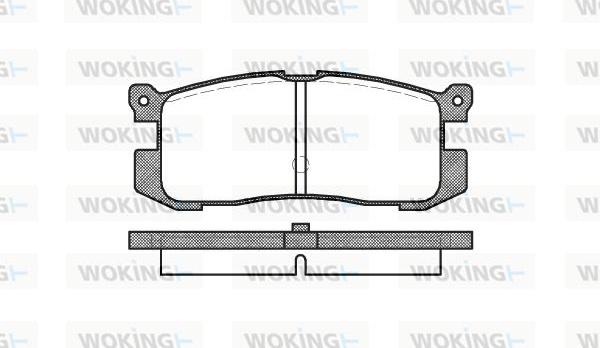 Woking P3723.00 - Комплект спирачно феродо, дискови спирачки vvparts.bg