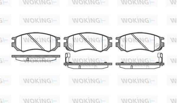 Woking P2953.02 - Комплект спирачно феродо, дискови спирачки vvparts.bg