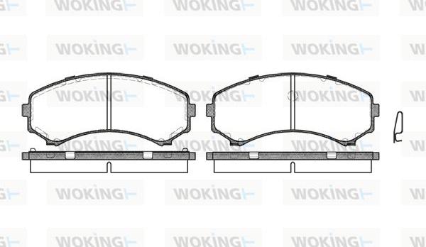 Woking P2963.00 - Комплект спирачно феродо, дискови спирачки vvparts.bg