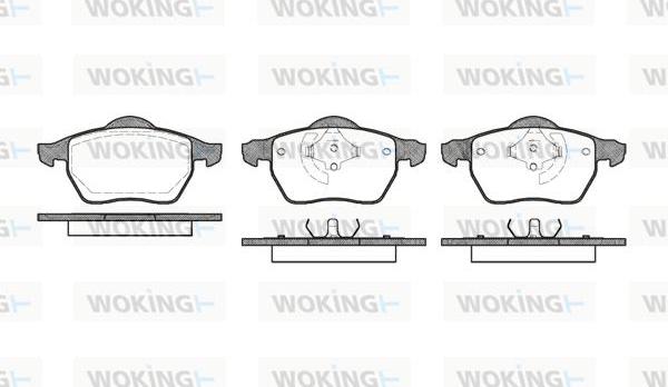 Woking P2903.50 - Комплект спирачно феродо, дискови спирачки vvparts.bg