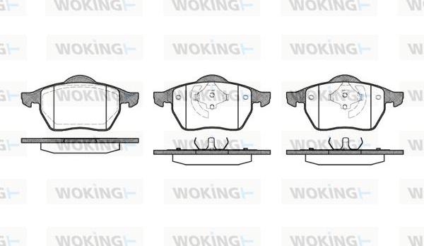 Woking P2903.01 - Комплект спирачно феродо, дискови спирачки vvparts.bg