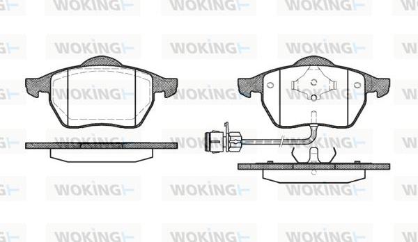 Woking P2903.02 - Комплект спирачно феродо, дискови спирачки vvparts.bg
