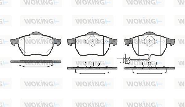 Woking P2903.11 - Комплект спирачно феродо, дискови спирачки vvparts.bg