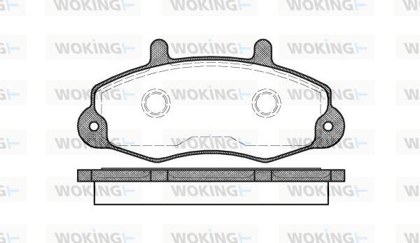 Woking P2913.00 - Комплект спирачно феродо, дискови спирачки vvparts.bg