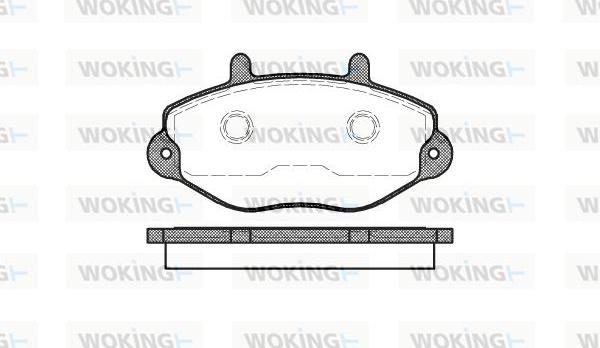 Woking P2923.00 - Комплект спирачно феродо, дискови спирачки vvparts.bg