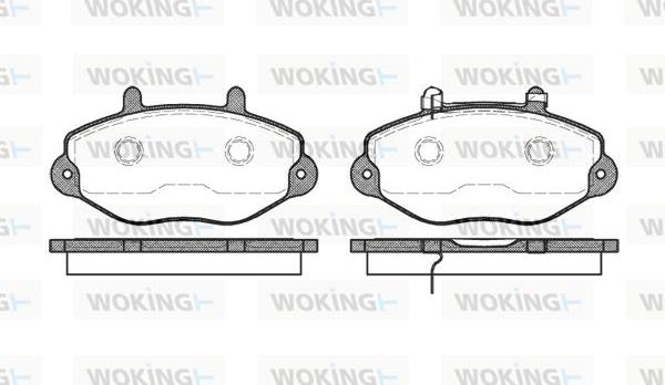 Woking P2923.02 - Комплект спирачно феродо, дискови спирачки vvparts.bg