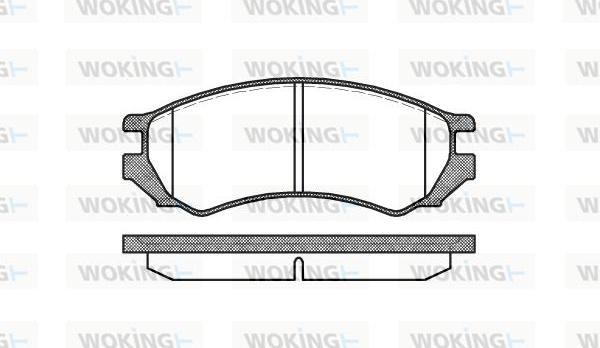 Woking P2443.00 - Комплект спирачно феродо, дискови спирачки vvparts.bg