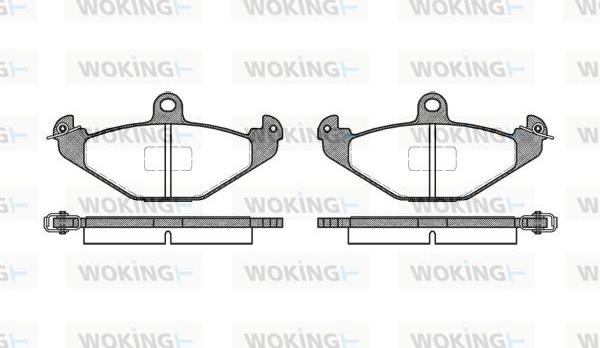 Woking P2453.00 - Комплект спирачно феродо, дискови спирачки vvparts.bg