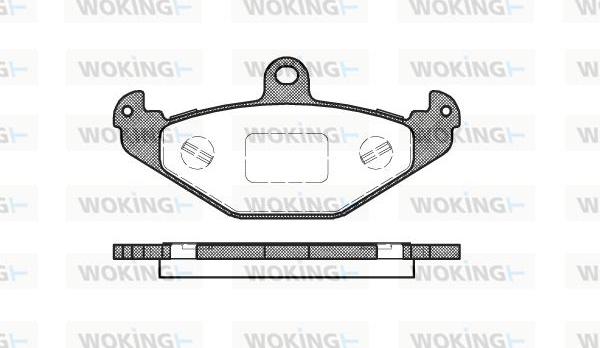 Woking P2453.20 - Комплект спирачно феродо, дискови спирачки vvparts.bg