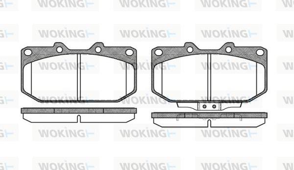 Woking P2483.02 - Комплект спирачно феродо, дискови спирачки vvparts.bg