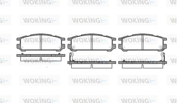 Woking P2423.02 - Комплект спирачно феродо, дискови спирачки vvparts.bg