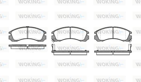 Woking P2543.02 - Комплект спирачно феродо, дискови спирачки vvparts.bg