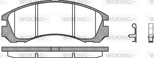 Woking P2543.32 - Комплект спирачно феродо, дискови спирачки vvparts.bg