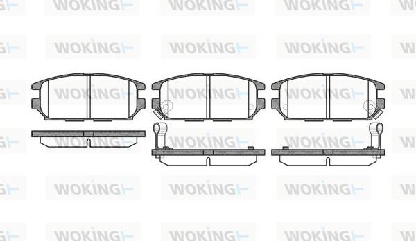 Woking P2563.12 - Комплект спирачно феродо, дискови спирачки vvparts.bg