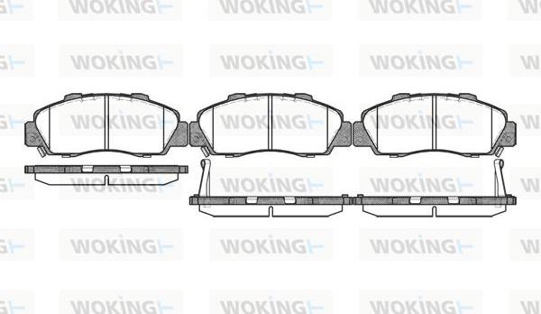 Woking P2513.32 - Комплект спирачно феродо, дискови спирачки vvparts.bg