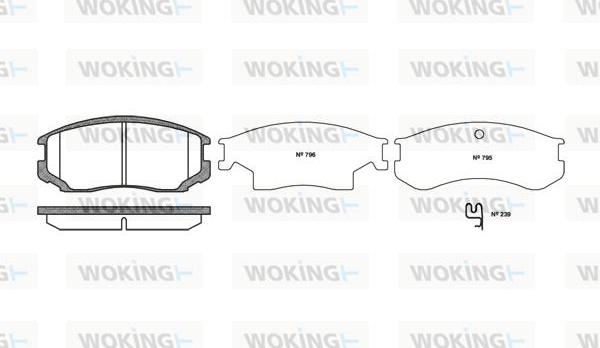 Woking P2573.22 - Комплект спирачно феродо, дискови спирачки vvparts.bg