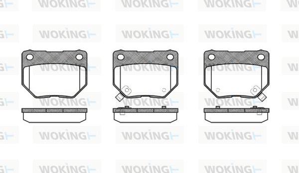 Woking P2653.02 - Комплект спирачно феродо, дискови спирачки vvparts.bg
