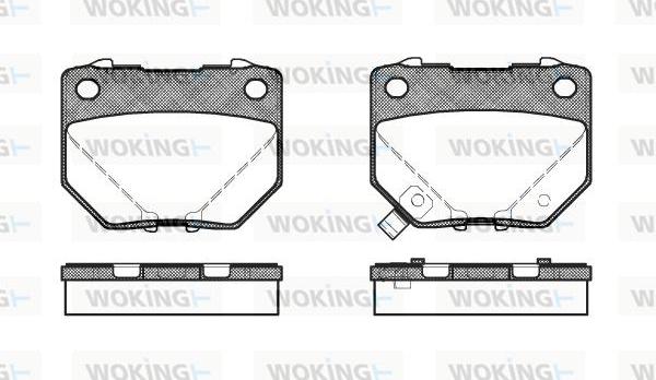 Woking P2653.21 - Комплект спирачно феродо, дискови спирачки vvparts.bg