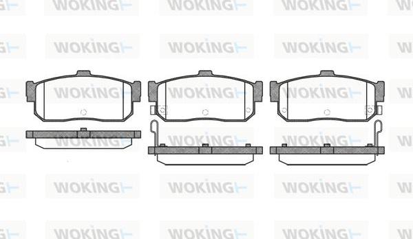 Woking P2663.22 - Комплект спирачно феродо, дискови спирачки vvparts.bg