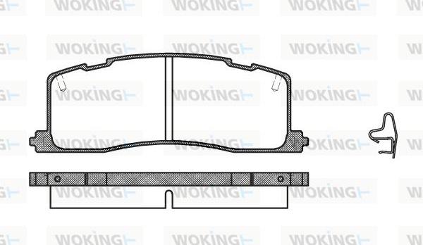 Woking P2673.00 - Комплект спирачно феродо, дискови спирачки vvparts.bg