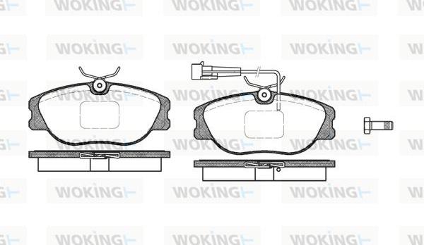 Woking P2053.31 - Комплект спирачно феродо, дискови спирачки vvparts.bg