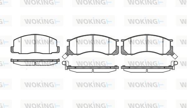 Woking P2063.22 - Комплект спирачно феродо, дискови спирачки vvparts.bg