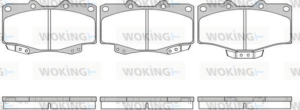 Woking P2153.04 - Комплект спирачно феродо, дискови спирачки vvparts.bg