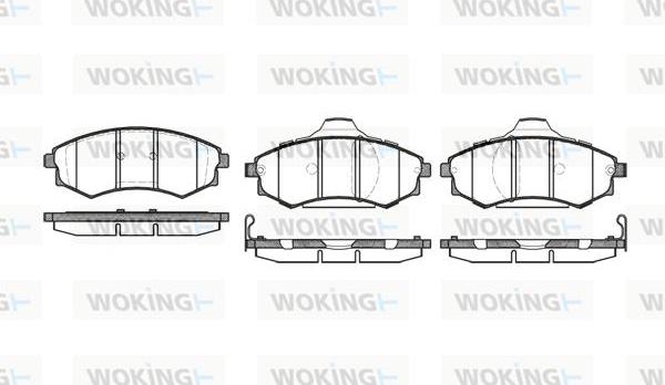 Woking P2183.92 - Комплект спирачно феродо, дискови спирачки vvparts.bg