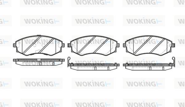 Woking P2183.42 - Комплект спирачно феродо, дискови спирачки vvparts.bg