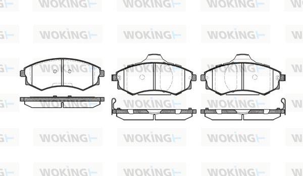 Woking P2183.05 - Комплект спирачно феродо, дискови спирачки vvparts.bg