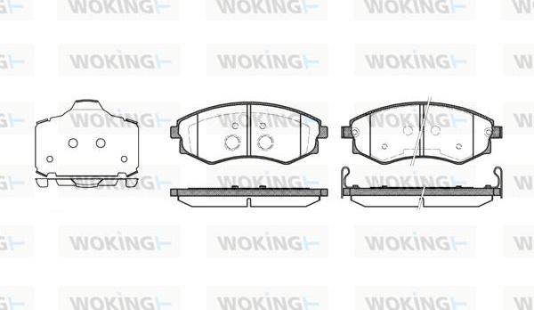 Woking P2183.03 - Комплект спирачно феродо, дискови спирачки vvparts.bg