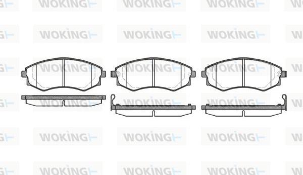 Woking P2183.12 - Комплект спирачно феродо, дискови спирачки vvparts.bg