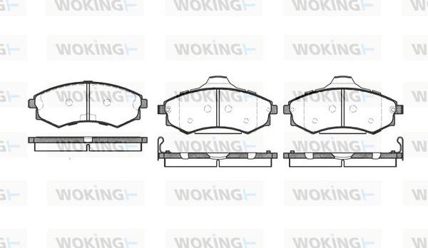 Woking P2183.82 - Комплект спирачно феродо, дискови спирачки vvparts.bg