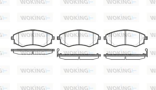 Woking P2183.22 - Комплект спирачно феродо, дискови спирачки vvparts.bg