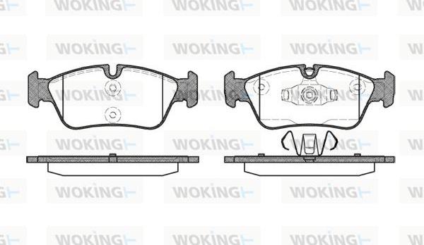 Woking P2843.60 - Комплект спирачно феродо, дискови спирачки vvparts.bg