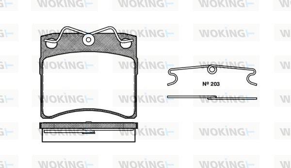 Woking P2853.00 - Комплект спирачно феродо, дискови спирачки vvparts.bg