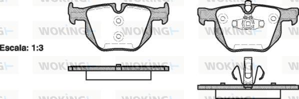 Woking P2813.70 - Комплект спирачно феродо, дискови спирачки vvparts.bg