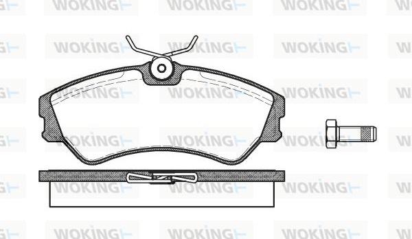 Woking P2833.00 - Комплект спирачно феродо, дискови спирачки vvparts.bg