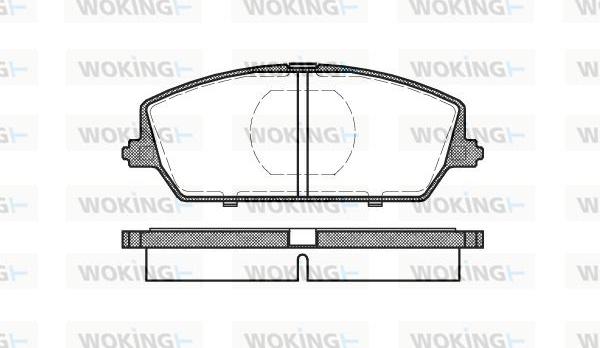 Woking P2873.00 - Комплект спирачно феродо, дискови спирачки vvparts.bg