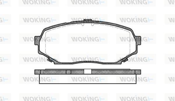 Woking P2393.00 - Комплект спирачно феродо, дискови спирачки vvparts.bg