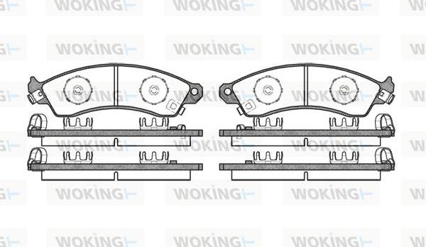 Woking P2343.02 - Комплект спирачно феродо, дискови спирачки vvparts.bg