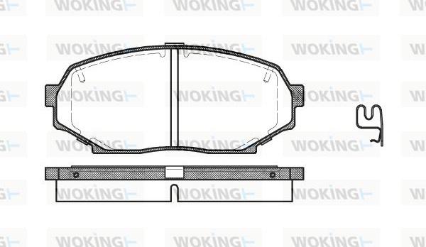 Woking P2383.12 - Комплект спирачно феродо, дискови спирачки vvparts.bg