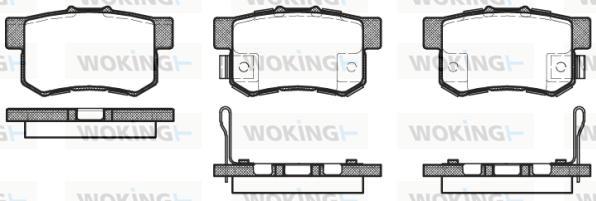 Woking P2253.52 - Комплект спирачно феродо, дискови спирачки vvparts.bg