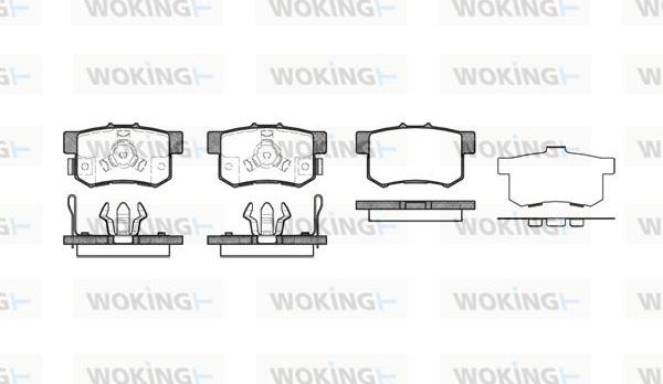 Woking P2253.04 - Комплект спирачно феродо, дискови спирачки vvparts.bg